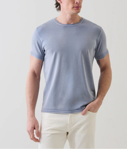 Patrick Assaraf SS Cotton Stretch Crew Neck Tee