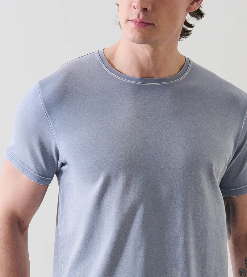Patrick Assaraf SS Cotton Stretch Crew Neck Tee