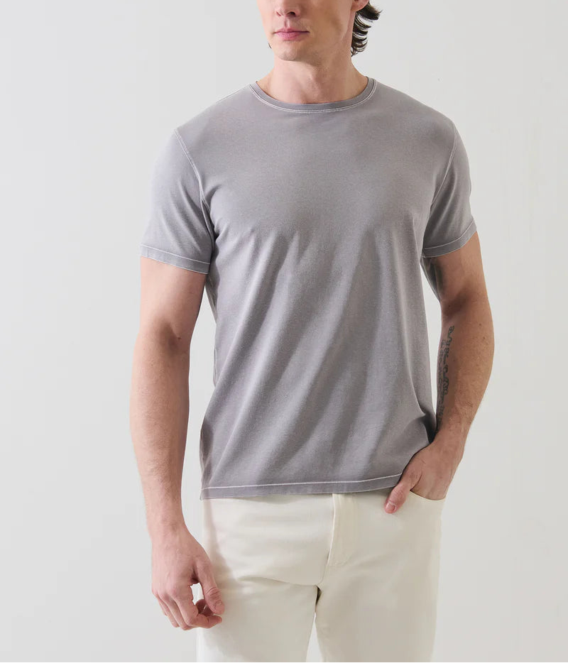 Patrick Assaraf SS Cotton Stretch Crew Neck Tee
