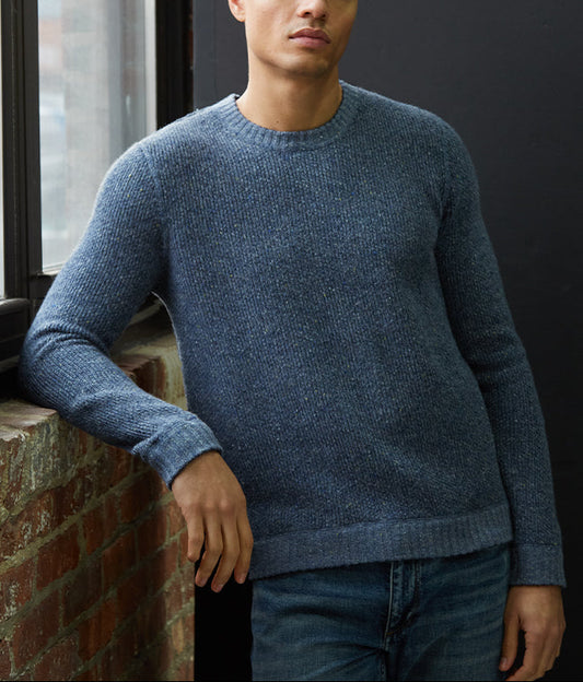 Autumn Cashmere Reversible Honeycomb Crew Neck Sweater