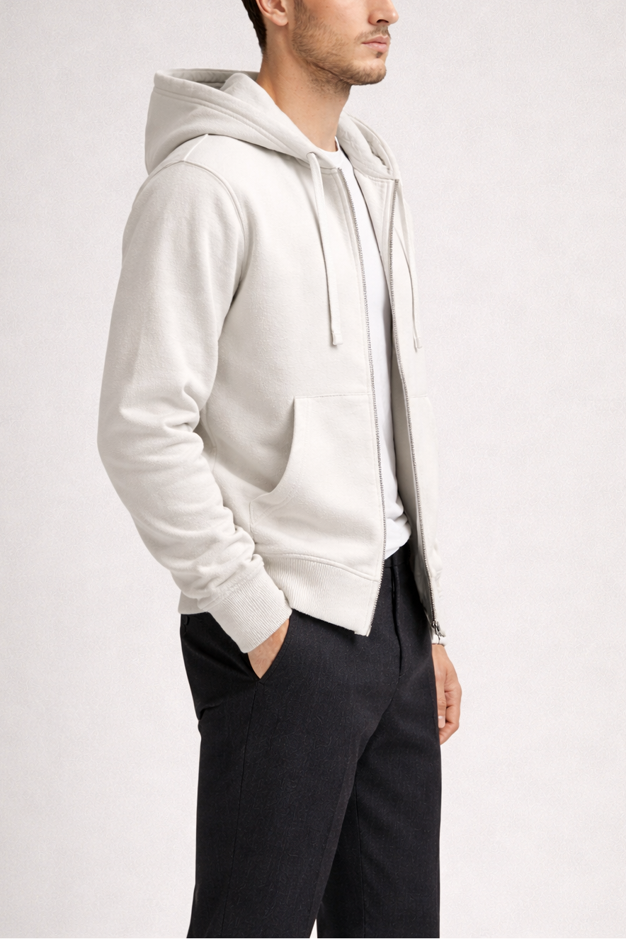 Crossley Terry Zip Front Hooded Jacket
