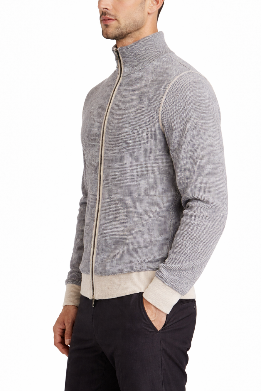 Phil Petter Cotton Bouclé Relaxed Fit Zip jacket