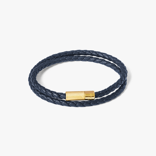 Tateossian Double Wrap Leather Bracelet
