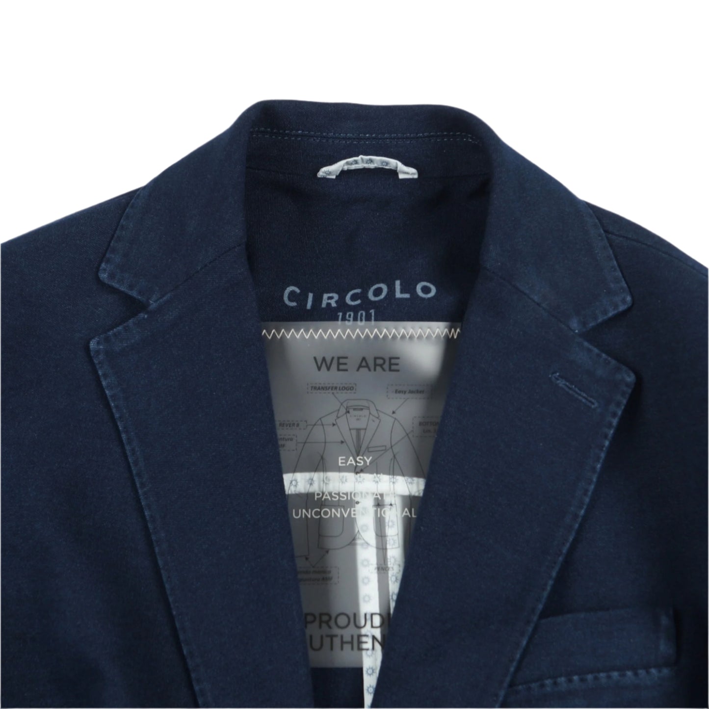 Circolo Piquet Stone Washed Indaco Jacket