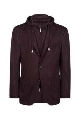 Eleventy Single Breasted Hooded Jacket