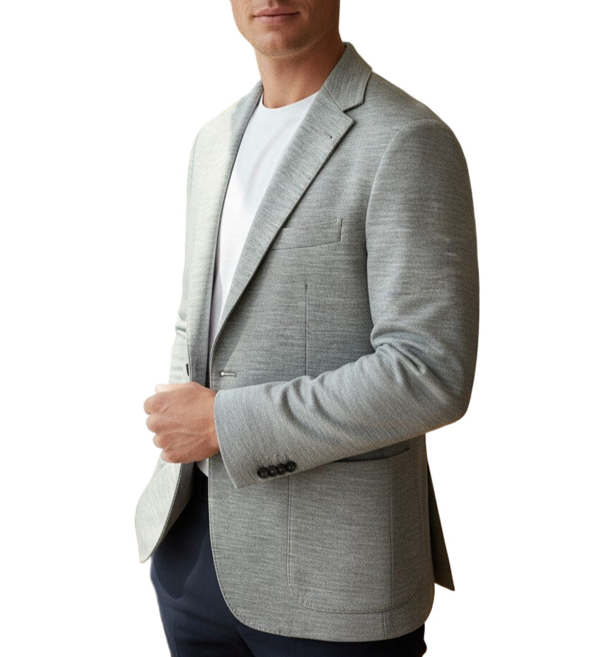Fradi Wool Blend Grey Mélange Blazer