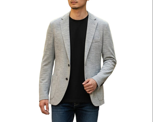 Fradi Wool Blend Grey Mélange Blazer