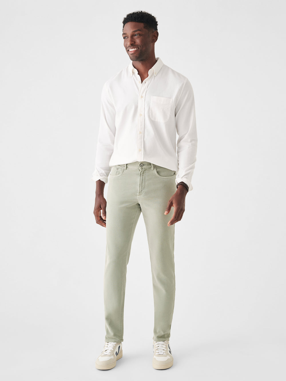 Faherty Terry 5 Pocket Pant - F. Olive
